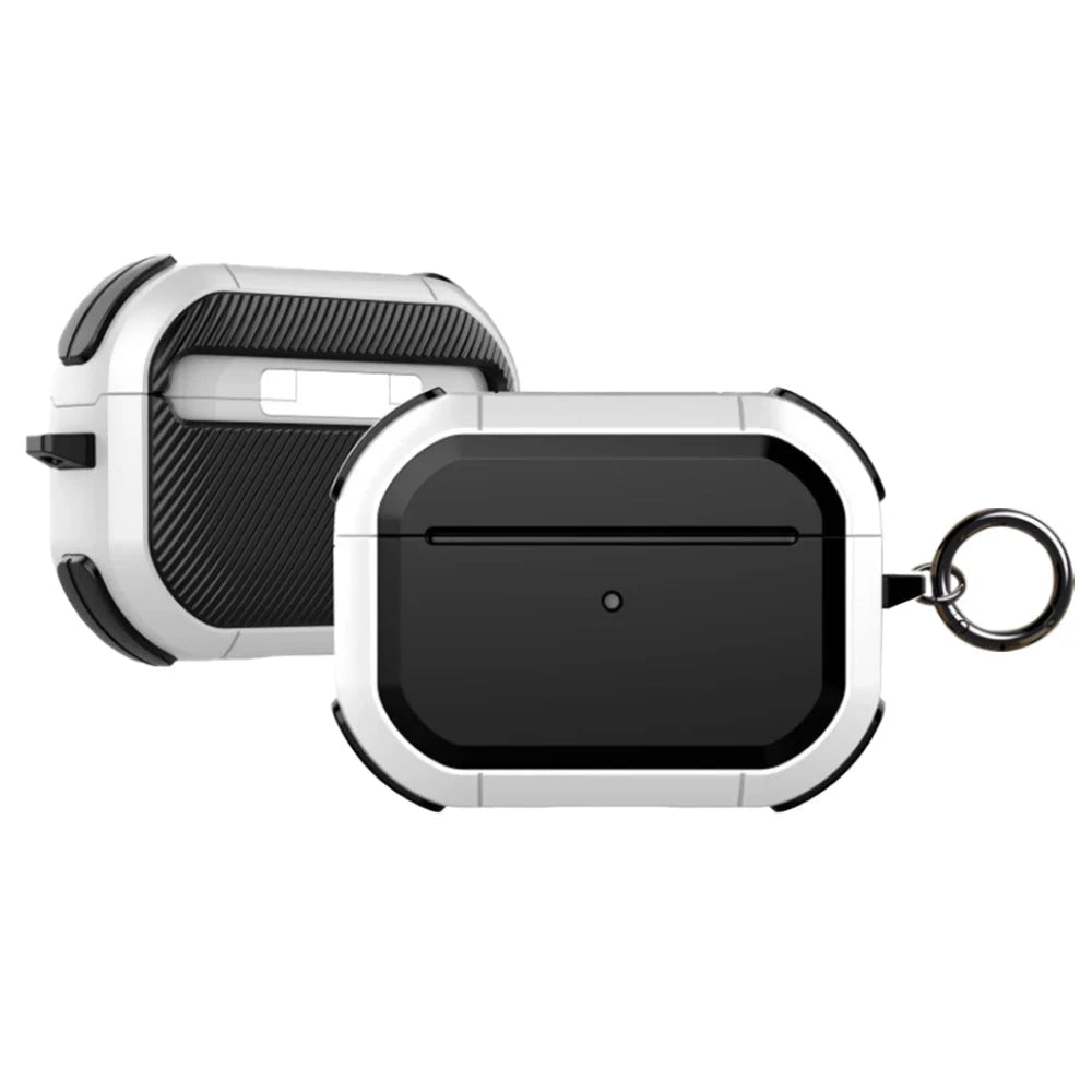 Shockproof AirPods Case with Metal Keychain