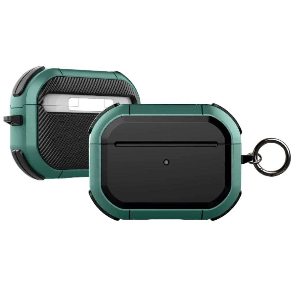 Shockproof AirPods Case with Metal Keychain
