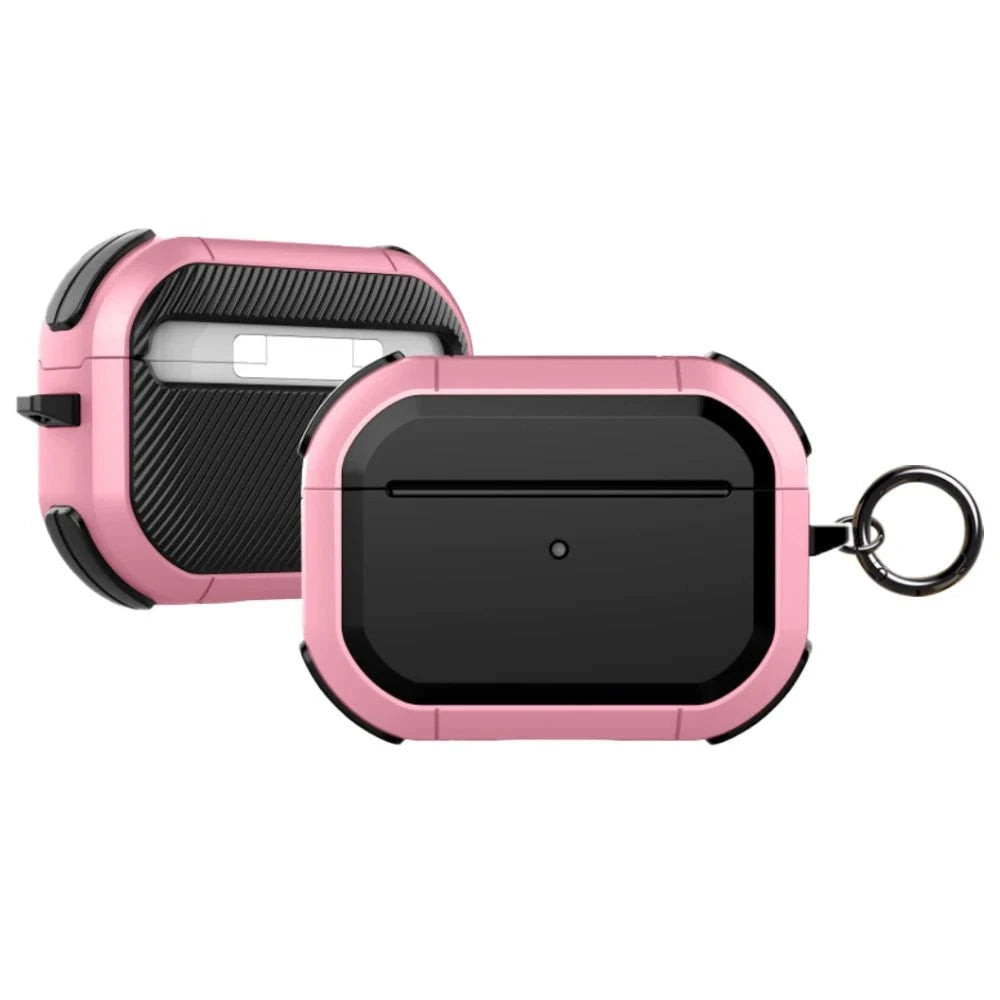 Shockproof AirPods Case with Metal Keychain