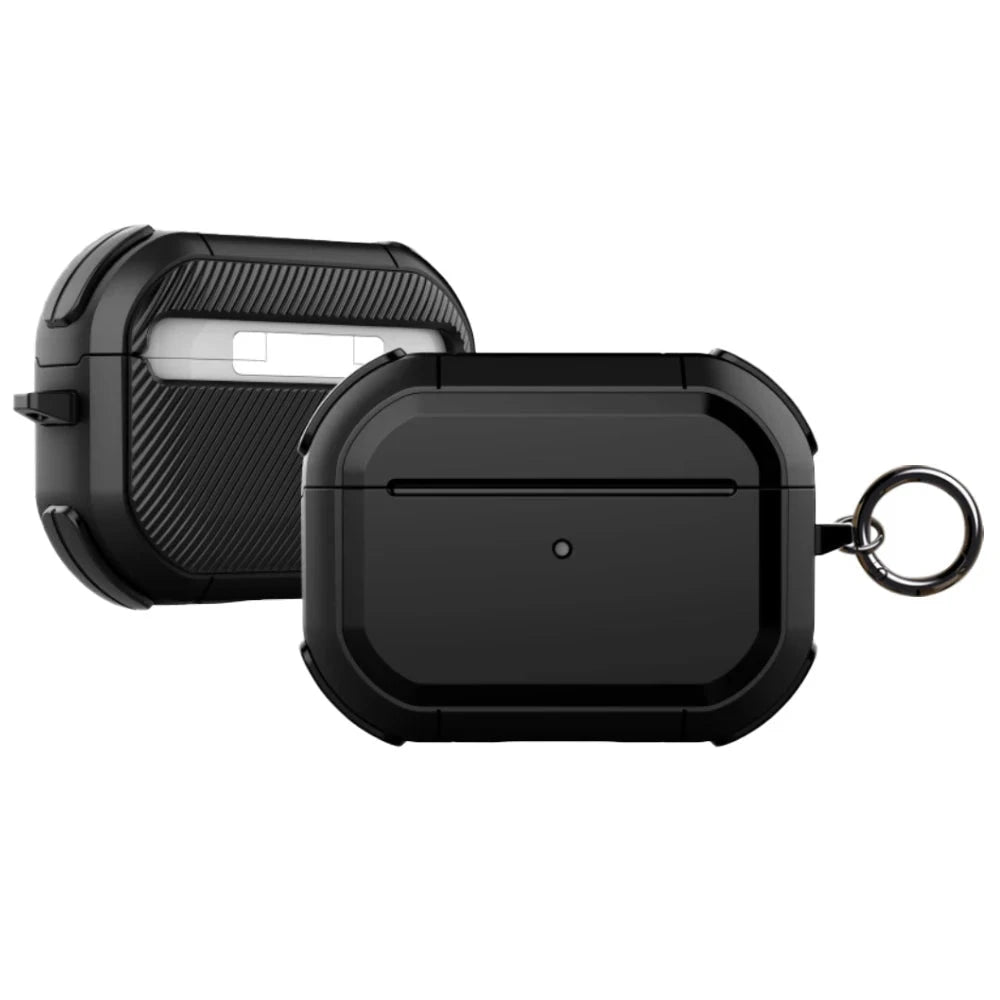 Shockproof AirPods Case with Metal Keychain
