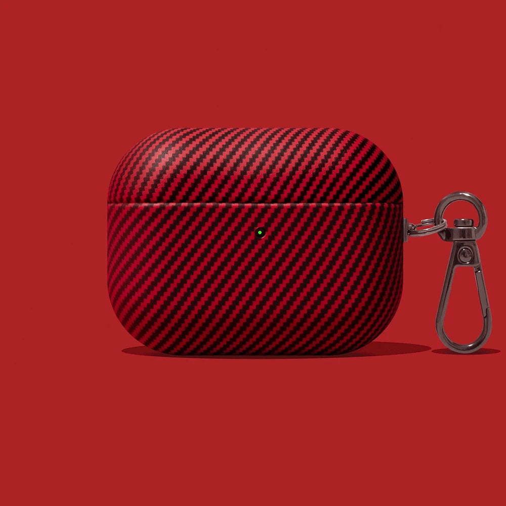Leather AirPods Case with Carbon Fiber Texture