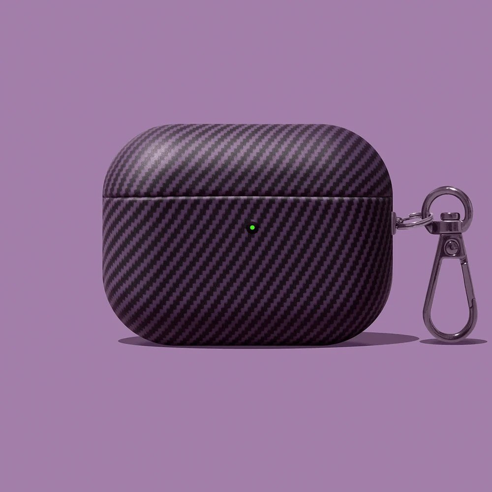 Leather AirPods Case with Carbon Fiber Texture
