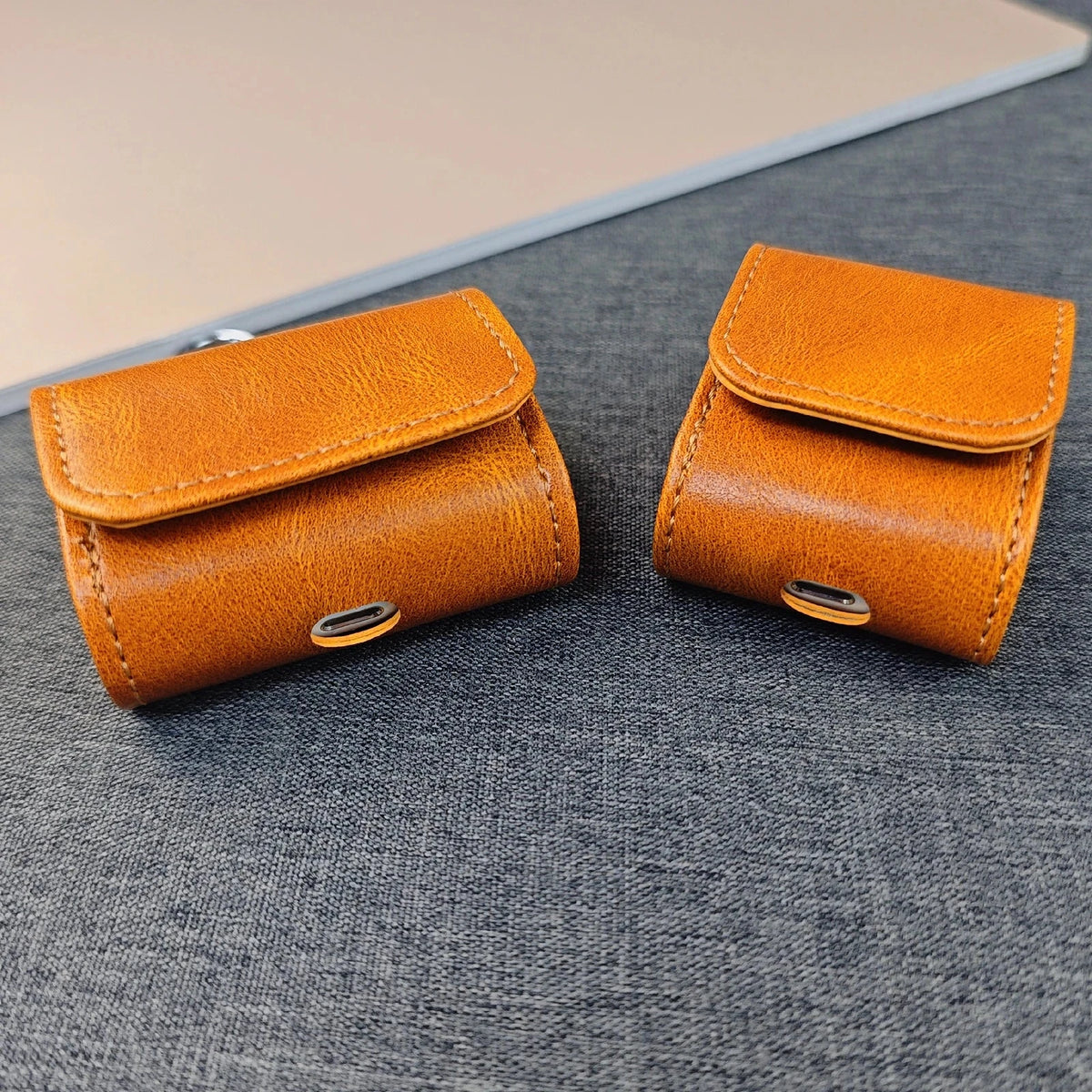 Leather AirPods Case with Metal Buckle