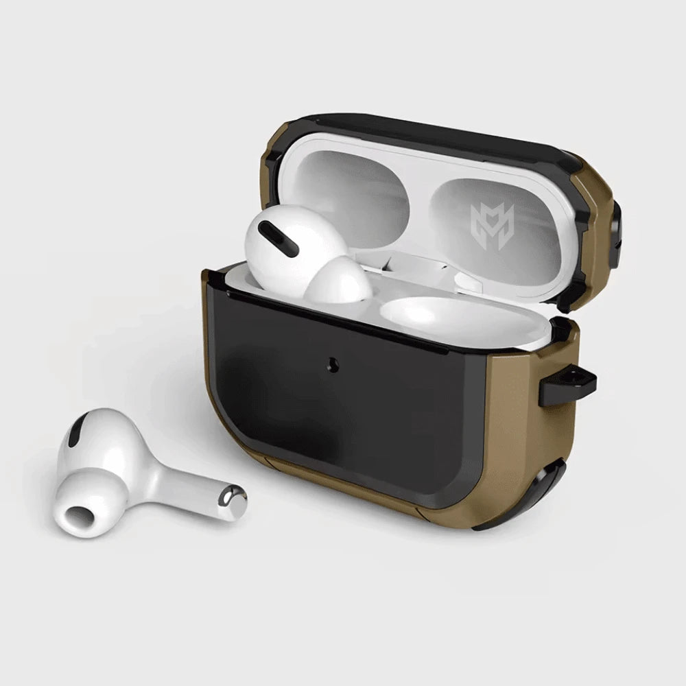 Shockproof AirPods Case with Metal Keychain