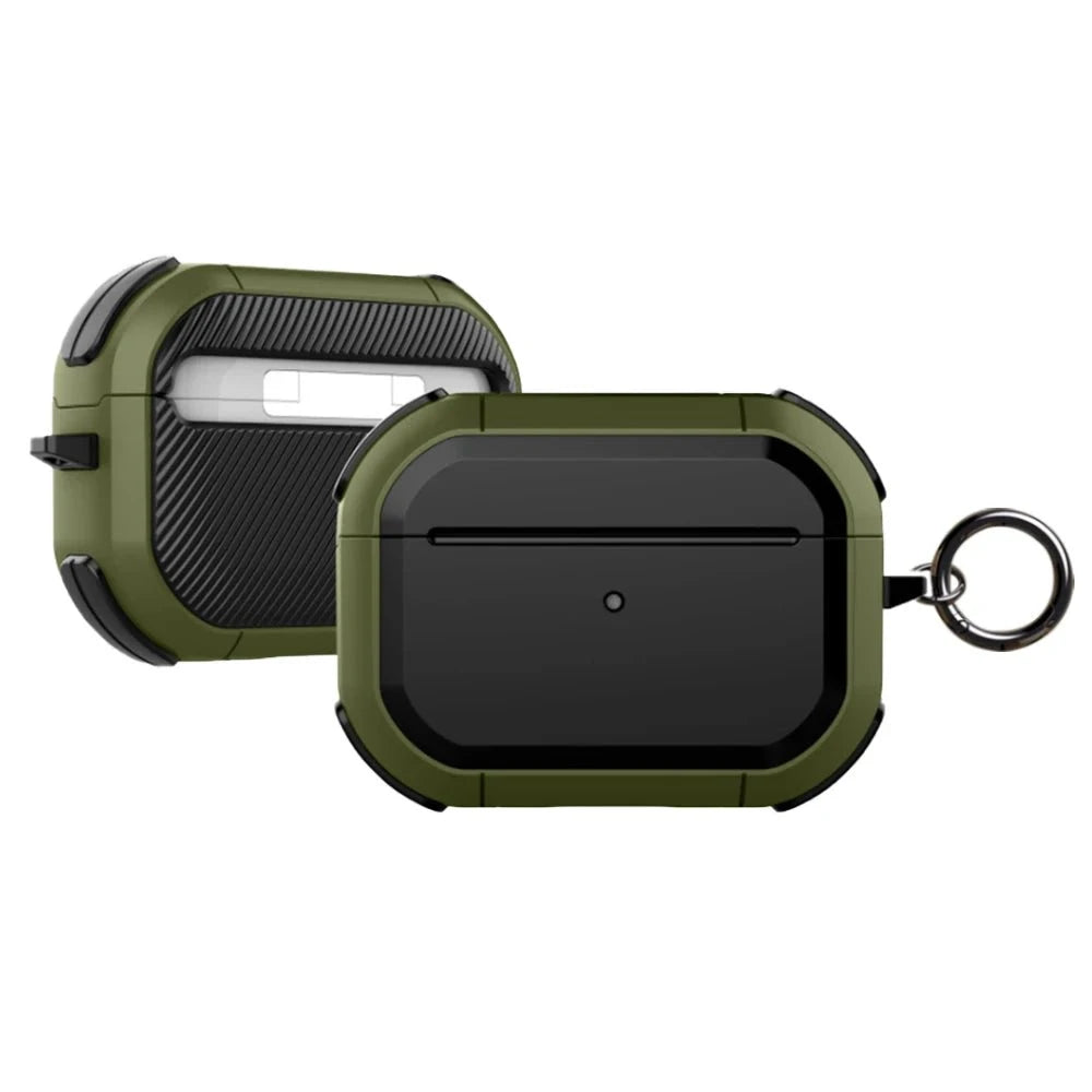 Shockproof AirPods Case with Metal Keychain