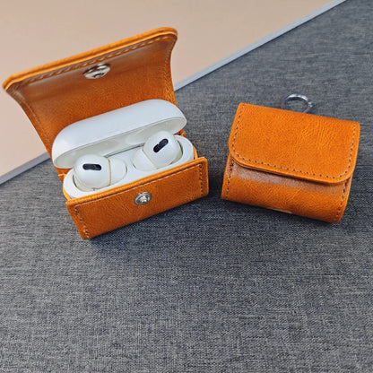 Leather AirPods Case with Metal Buckle