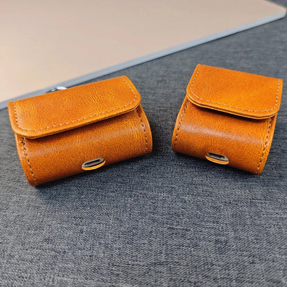 Leather AirPods Case with Metal Buckle