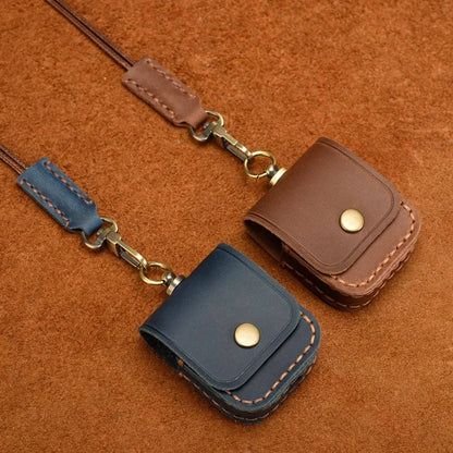 Genuine Leather AirPods Case with Lanyard