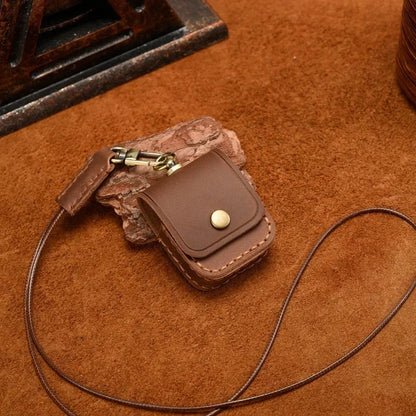Genuine Leather AirPods Case with Lanyard