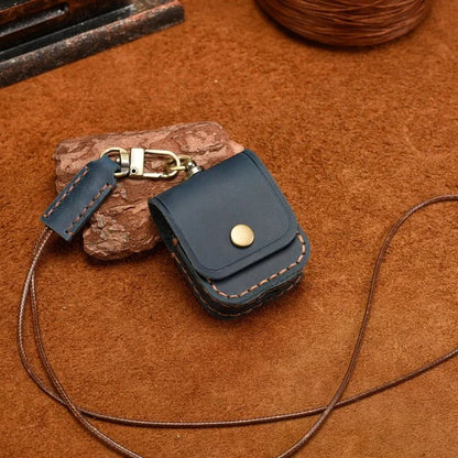 Genuine Leather AirPods Case with Lanyard