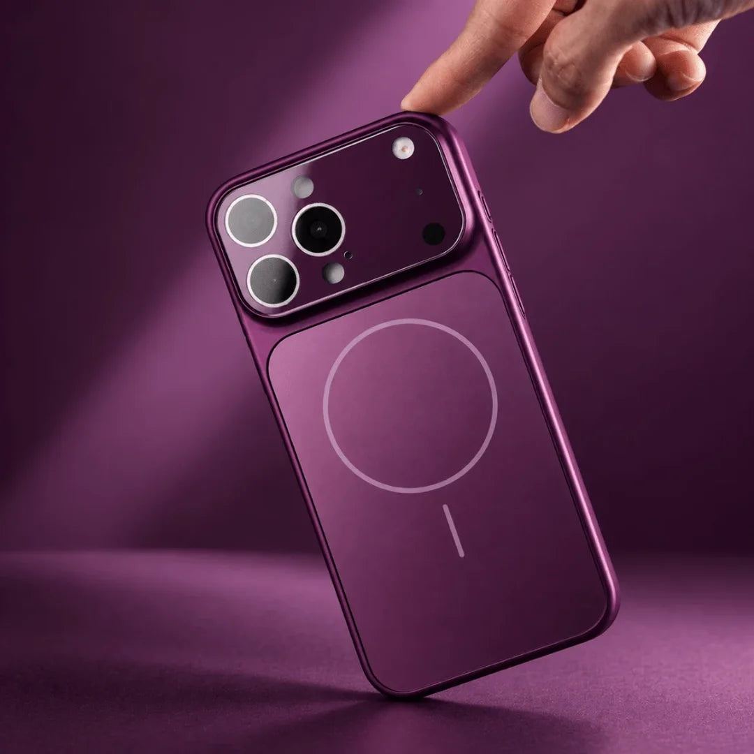 Matte case held in hand